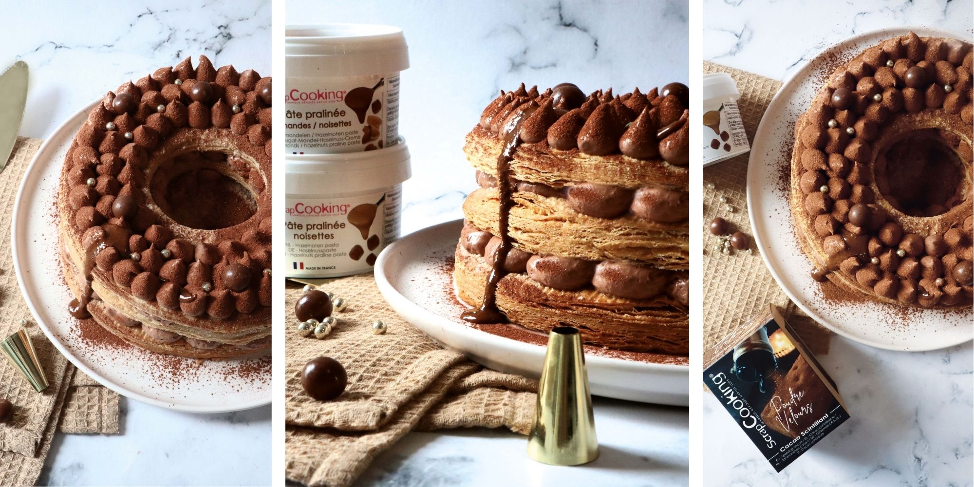 Recette millefeuille choco noisette - ScrapCooking